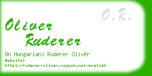 oliver ruderer business card