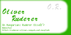 oliver ruderer business card